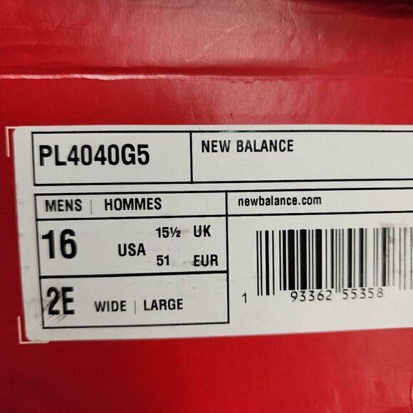 NEW New Balance 4040v5 Mens Size 16 L4040TG5 Grey/White Metal Baseball Cleats - Picture 10 of 10